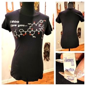 "I Think I Love You" Oxytocin Formula, Fitted Tee, Size S